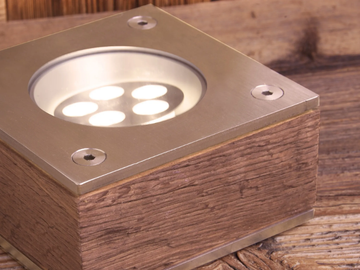 PEUGEOT - Walkover light stainless steel and wood steplight by Brillamenti - view 2