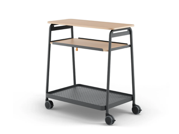 BOARDS - Rectangular office desk with casters by Brunner - view 2