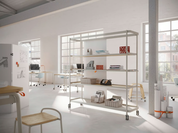 BOARDS - Steel office shelving with castors by Brunner - view 3