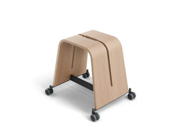 BOARDS - Beech office stool with castors by Brunner - view 2