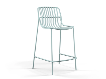 CRONA STEEL - Powder coated steel barstool with footrest by Brunner - view 2
