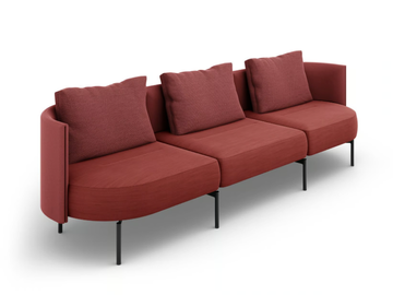 OVAL - 3-seater bench with low backrest by Brunner - view 2