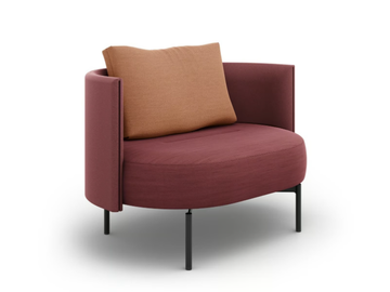 OVAL - Single-seater bench with low back by Brunner - view 2