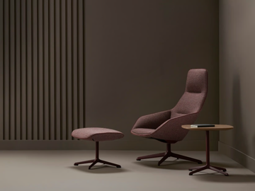RAY SOFT LOUNGE - High-back swivel lounge chair with 4-spoke base by Brunner - view 3
