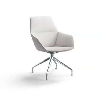 RAY SOFT - Upholstered trestle-based fabric easy chair with armrests by Brunner - view 3