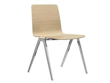 A-CHAIR - Stackable wood veneer chair by Brunner - view 2