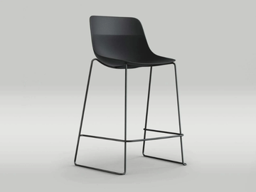 CRONA LIGHT - Stackable sled base high stool by Brunner - view 2