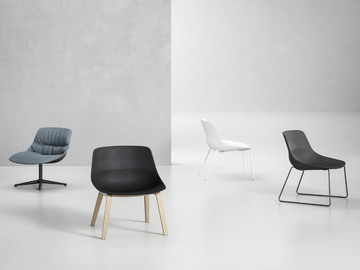 CRONA LIGHT LOUNGE - Swivel fabric easy chair with 4-spoke base by Brunner - view 3