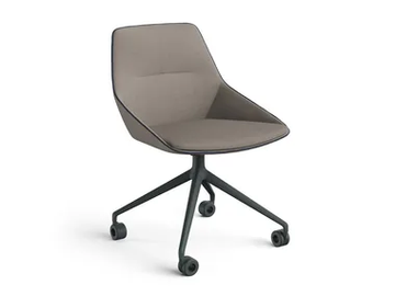 RAY SOFT - Swivel trestle-based chair with castors by Brunner - view 2