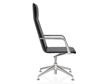 FINASOFT - Leather executive chair with 4-spoke base with armrests by Brunner - view 2