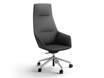 RAY SOFT - High-back fabric executive chair with armrests with castors by Brunner - view 2