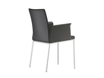 MILANOLIGHT COMFORT - Leather chair with armrests by Brunner - view 2