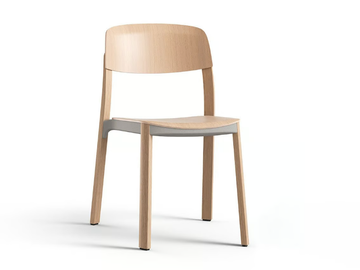 NATE - Stackable wooden chair by Brunner - view 2