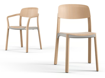 NATE - Stackable wooden chair by Brunner - view 3