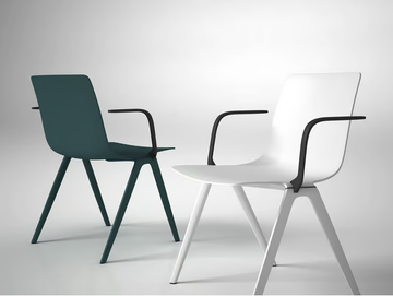 A-CHAIR - Plastic chair with armrests by Brunner - view 3
