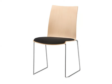 FOX - Stackable sled base upholstered chair by Brunner - view 2