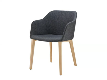 FINA CLUB - Upholstered fabric chair with armrests by Brunner - view 2