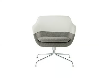 CRONA LOUNGE - Trestle-based armchair with armrests by Brunner - view 3