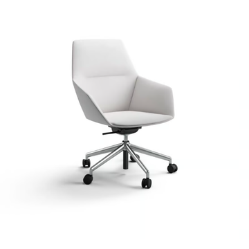 RAY SOFT - Upholstered trestle-based easy chair with armrests by Brunner - view 3