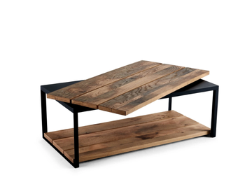MAKI - Rectangular steel and wood coffee table by Bullfrog - view 2