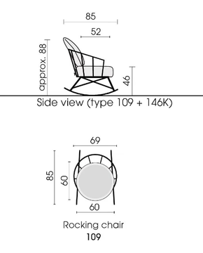 OD GIN - Rocking fabric garden armchair with armrests by Bullfrog - view 3