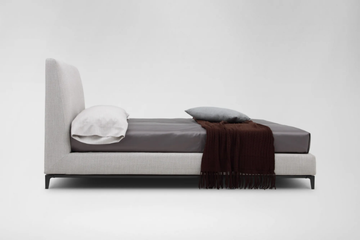 CRESCENT - Fabric bed with upholstered headboard by CAMERICH - view 3