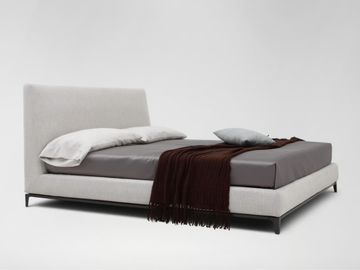 CRESCENT - Fabric bed with upholstered headboard by CAMERICH - view 2