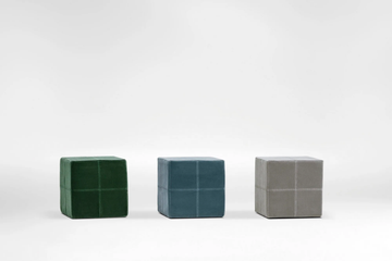 DICE - Upholstered square fabric pouf by CAMERICH - view 3