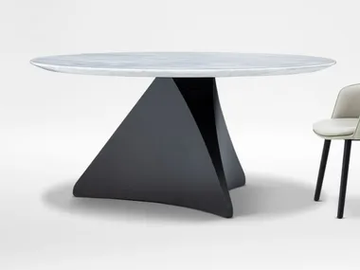 SPIN - Round marble table by CAMERICH - view 2