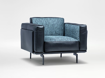 MODA - Leather armchair with armrests by CAMERICH - view 2
