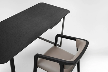 VERGE - Rectangular wood veneer writing desk with drawers by CAMERICH - view 3