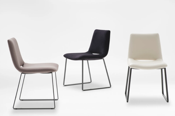 WALTZ PLUS - Sled base upholstered fabric chair by CAMERICH - view 3