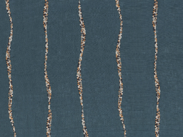 ANTHÈRE - Embroidered striped linen fabric by CASAMANCE - view 2