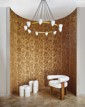 ARCANE - Three-dimensional solid-color wall fabric by CASAMANCE - view 3