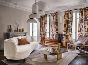 ATELIER SUD - Linen fabric for curtains with graphic pattern by CASAMANCE - view 3