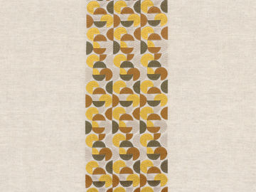 BALANCHINE - Embroidered fabric for curtains with graphic pattern by CASAMANCE - view 2