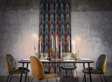 BELLE ETOILE - Embroidered satin fabric with graphic pattern by CASAMANCE - view 3