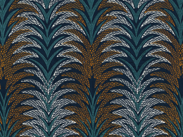 BELLE ETOILE - Embroidered satin fabric with graphic pattern by CASAMANCE - view 2