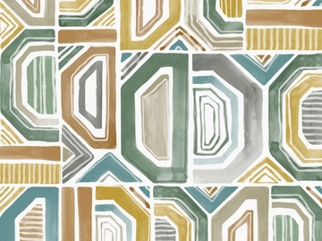 BOGOLAN - Geometric panoramic wallpaper by CASAMANCE - view 2