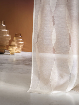 COURTISANE - Sheer washable fabric with graphic pattern by CASAMANCE - view 3