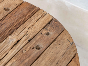 RUSTIC - Round low teak garden side table by CBdesign - view 3