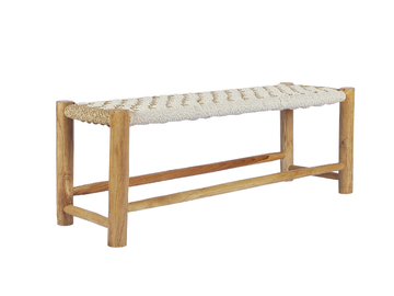 SAUVAGE - Teak and synthetic rope garden bench by CBdesign - view 3