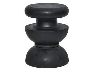 BREAKE - Low stool / round teak garden side table by CBdesign - view 2