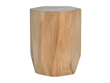 BREAKE - Low stool / hexagonal Suar wood garden side table by CBdesign - view 2