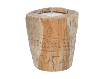 CANDLE LOG PRIMITIF - Teak candle by CBdesign - view 2
