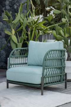 GINEVRA - Fabric garden armchair with armrests by CBdesign - view 3