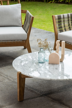 HERON - Low Carrara marble garden side table by CBdesign - view 3