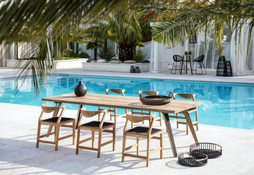 KIM - Teak garden chair open back by CBdesign - view 3