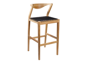 KIM - High teak barstool with back by CBdesign - view 2