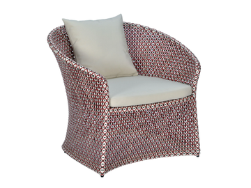 LEA - Synthetic fabric garden armchair with armrests by CBdesign - view 2